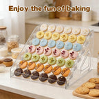 2 Pack 7 Tier Cookie Display Stand Clear Acrylic Tiered Tiered Dessert Stand for Bakers Vendors Parties Craft, alternate view