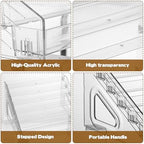 2 Pack 7 Tier Cookie Display Stand Clear Acrylic Tiered Tiered Dessert Stand for Bakers Vendors Parties Craft, alternate view