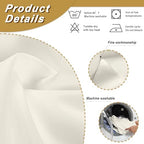 2 Pack 70 x 120 Inch Tablecloths Rectangle Ivory Table Cover in 70 x 120 Inch in Ivory, alternate view 4