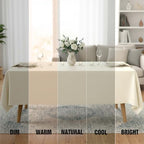 2 Pack 70 x 120 Inch Tablecloths Rectangle Ivory Table Cover in 70 x 120 Inch in Ivory, alternate view 5