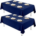 2 Pack 70 x 120 Inch Tablecloths Rectangle Navy Blue Table Cover in 70 x 120 Inch in Navy Blue