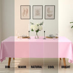 2 Pack 70 x 120 Inch Tablecloths Rectangle Pink Table Cover in 70 x 120 Inch in Pink, alternate view 5