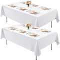 2 Pack 70 x 120 Inch Tablecloths Rectangle White in 70 x 120 Inch in White