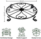 2-Pack 8" Metal Plant Stand Heavy Duty Plants Holder Outdoor Indoor, alternate view 3