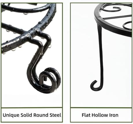 2-Pack 8" Metal Plant Stand Heavy Duty Plants Holder Outdoor Indoor, alternate view 5