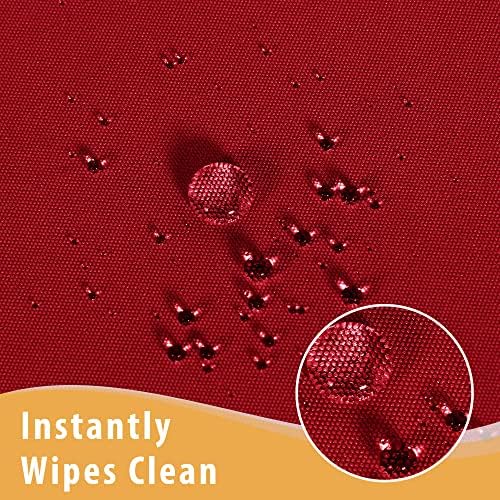 2 Pack 8FT Red Table Cloths for Standard Folding Tables in 8FT | 2 Pack in Red, alternate view 4