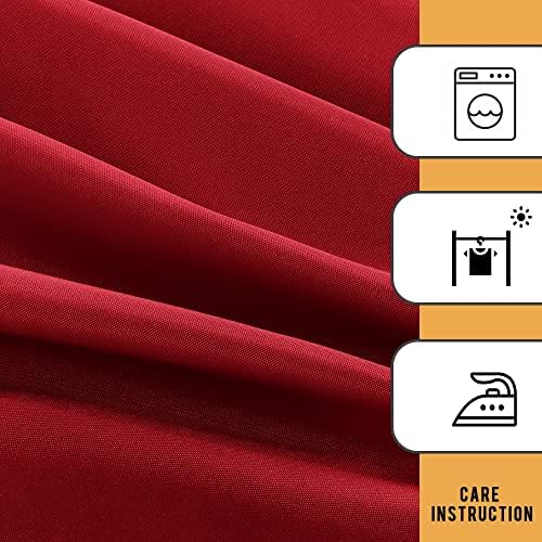 2 Pack 8FT Red Table Cloths for Standard Folding Tables in 8FT | 2 Pack in Red, alternate view 6