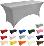 2-Pack 8ft Spandex Table Covers for Rectangle Folding Tables - Washable Elastic Tablecloth - Ultimate Fitted, alternate view