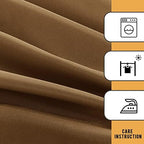 2 Pack 8ft Tablecloths for Rectangle Tables, Coffee in 8FT | 2 Pack in Light Coffee, alternate view 6