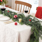 2 Pack 9 Ft Christmas Cedar Garland, Real Touch Soft Greenery Mantel Decor, alternate view 7