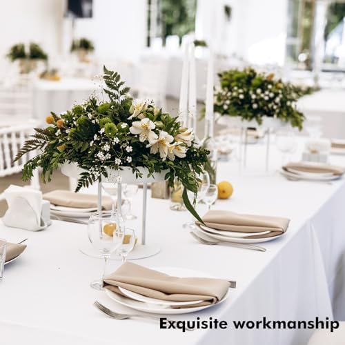 2 Pack 90 x 132 Inch Tablecloths Rectangle White Table Cover in 90 x 132 Inch in White, alternate view 2
