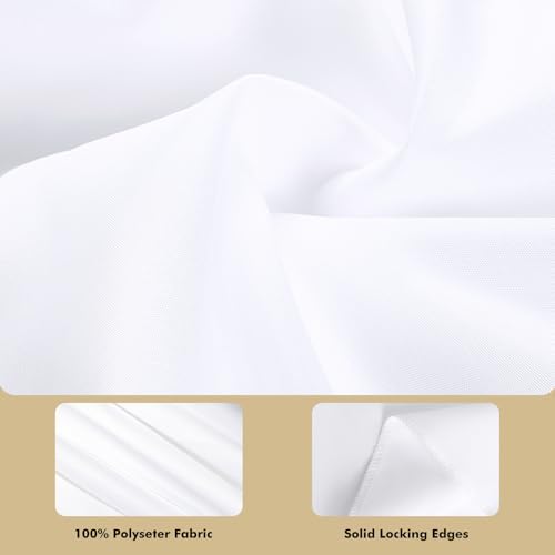 2 Pack 90 x 132 Inch Tablecloths Rectangle White Table Cover in 90 x 132 Inch in White, alternate view 4