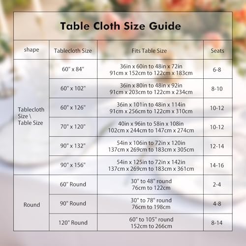 2 Pack 90 x 132 Inch Tablecloths Rectangle White Table Cover in 90 x 132 Inch in White, alternate view 6