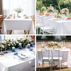 2 Pack 90 x 132 Inch Tablecloths Rectangle White Table Cover in 90 x 132 Inch in White, alternate view 7
