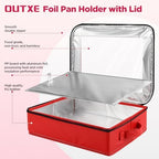2 Pack 9x13 in Foil Pan Carrier with Lid, Stackable Foil Pan Holder, alternate view 4