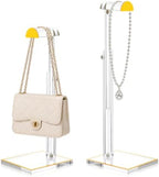 2 Pack Acrylic Purse Display Stand, Adjustable Handbag Holder for Display in Clear