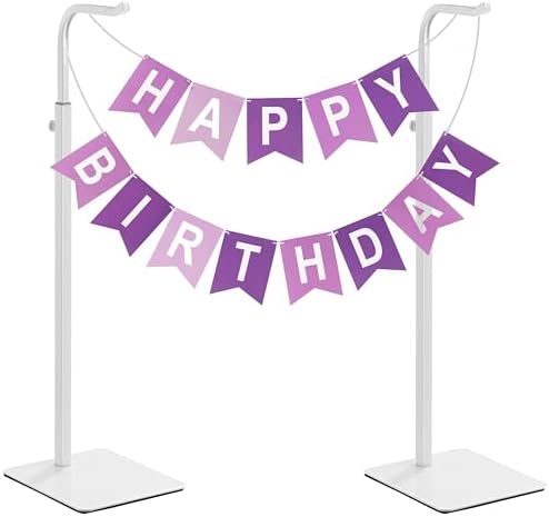 2-Pack Adjustable Table Banner Stands & Purse Holders, White in White