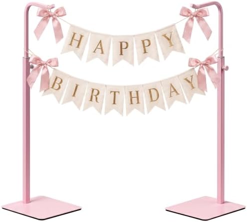 2-Pack Adjustable Tabletop Purse & Banner Display Stands, Pink in Pink