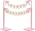 2-Pack Adjustable Tabletop Purse & Banner Display Stands, Pink in Pink