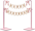 2-Pack Adjustable Tabletop Purse & Banner Display Stands, Pink in Pink