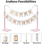 2-Pack Adjustable Tabletop Purse & Banner Display Stands, Pink in Pink, alternate view 4