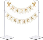 2-Pack Adjustable Tabletop Purse & Banner Display Stands, White in White