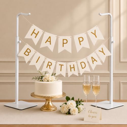2-Pack Adjustable Tabletop Purse & Banner Display Stands, White in White, alternate view 2
