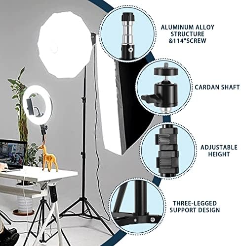 2 Pack Aluminum Light Photography Tripod Stand with Case, 7 Feet Portable Photo Video Tripod Stand for, alternate view 4