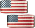 2-Pack American Flag Serving Platter 15-inch, Trays for Serving Food in 4th of July Red White Blue Star