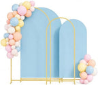 2 Pack Arch Backdrop Stand (7.2FT/6FT), Metal Arch Frame Stand with Cover