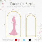 2 Pack Arch Backdrop Stand (7.2FT/6FT), Metal Arch Frame Stand with Cover, alternate view 2