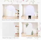 2 Pack Arch Backdrop Stand (7.2FT/6FT), Metal Arch Frame Stand with Cover, alternate view 6