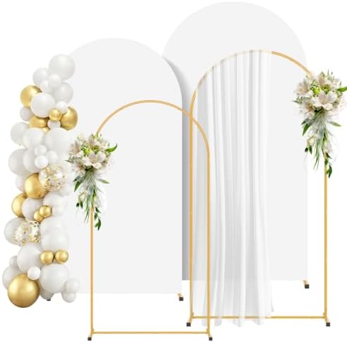 2 Pack Arch Backdrop Stand and Cover Set (7.2FT/6FT), Balloon Arch Stand
