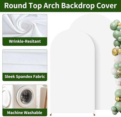 2 Pack Arch Backdrop Stand and Cover Set (7.2FT/6FT), Balloon Arch Stand, alternate view 5