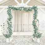 2 Pack Artificial Eucalyptus Garland: 12ft Silver Dollar Eucalyptus Leaves Vines with 156 Leaves - Handmade Faux, alternate