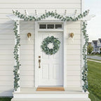 2 Pack Artificial Eucalyptus Garland: 12ft Silver Dollar Eucalyptus Leaves Vines with 156 Leaves - Handmade Faux, alternate