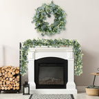 2 Pack Artificial Eucalyptus Garland Eucalyptus Leaves Vines Greenery Garland Faux Silver Dollar Eucalyptus, alternate view 3