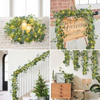 2 Pack Artificial Eucalyptus Garland with Lights, 6FT Artificial Greenery Summer Garlands, Battery Operated Twig, alternate