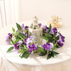 2 Pack Artificial Flower Garlands 15.8FT Fake Impatiens Vines Silk Flowers Hanging Impatien Ivy for Wedding Arch, alternate