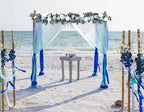 2 Pack Artificial Peony Flower Garland - 6ft Silk Peony Vine Willow Leaves Garland Blue and White Arch Flower, alternate view