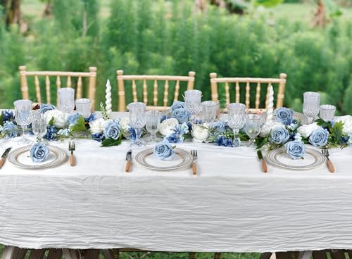 2 Pack Artificial Peony Garland, Total 12ft Floral Greenery Garland with Rose Flower Vine, Peony Flowers and, alternate view