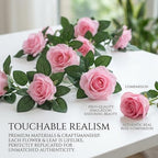 2 Pack Artificial Pink Rose Garland Vine, alternate view 4