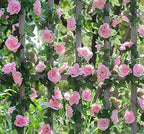 2 Pack Artificial Pink Rose Garland Vine, alternate view 5