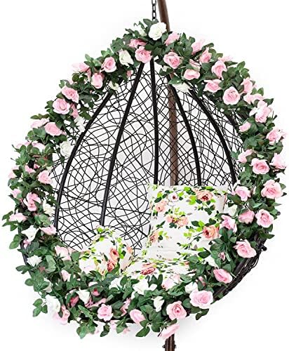 2 Pack Artificial Pink Rose Garland Vine, alternate view 6