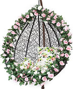 2 Pack Artificial Pink Rose Garland Vine, alternate view 6