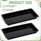 2 Pack Asparagus Container Display Tray, Commercial Produce Hydration Pan in Black, alternate view 2