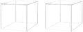 2 Pack Baseball Display Box Clear Acrylic Cube 4" Square Memorabilia Showcase Dust Cover Ball Protector No Base