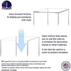 2 Pack Baseball Display Box Clear Acrylic Cube 4" Square Memorabilia Showcase Dust Cover Ball Protector No Base, alternate