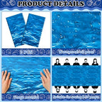 2 Pack Beach Party Decorations - Ocean Waves Plastic Tablecloth for Pool Party Decorations - Sea Water Print, alternate view