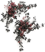 2 Pack Black Floral Garland Wedding Arch Flowers